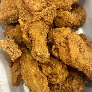 Fried wings in bread crumbs